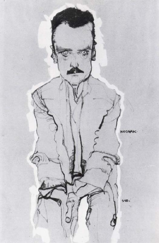 Egon Schiele Portrait of eduard kosmack oil painting image